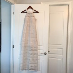 Guess crochet maxi dress with side split.